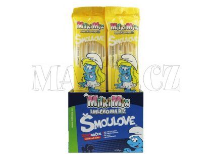 MilkiMix Mléčná brčka 6-pack Šmoulové Banán