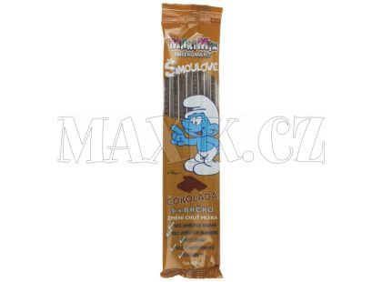 MilkiMix Mléčná brčka 6-pack Šmoulové Čokoláda