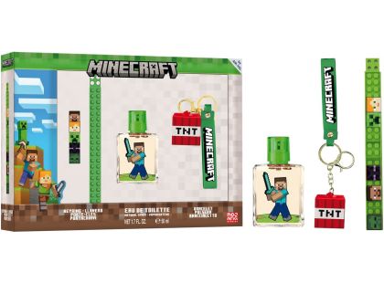 Minecraft dárkový set EDT 50 ml + náramek + klíčenka