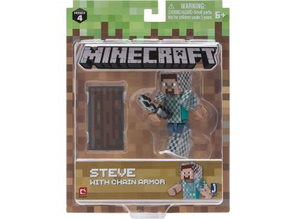 Minecraft figurka Steve v řetězové zbrojí