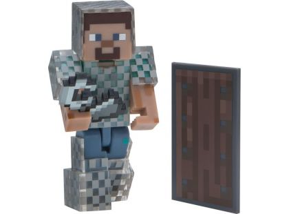 Minecraft figurka Steve v řetězové zbrojí