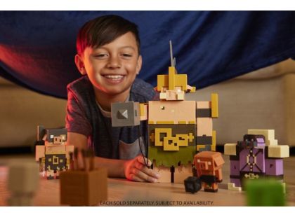 Minecraft Legends dvě figurky Creeper vs. Piglin Bruiser - Poškozený obal