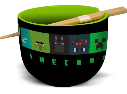 Minecraft ramen miska a hůlky, dárkový set