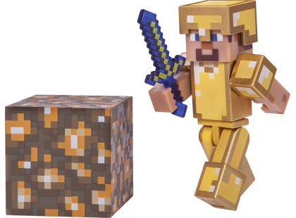 Minecraft sběratelská figurka Steve ve zlaté zbrojí