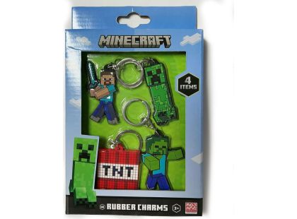 Minecraft set gumových klíčenek (4ks)