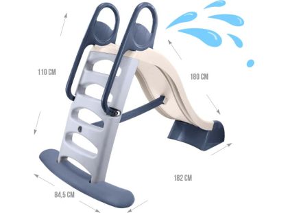 Mochtoys Dětská skluzavka dlouhá pastelová béžová 180 cm