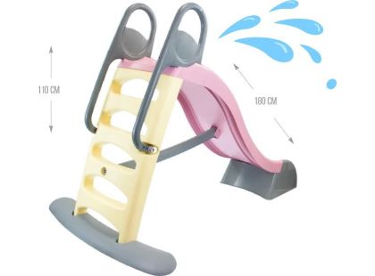 Mochtoys Dětská skluzavka dlouhá pastelová růžová 180 cm - Poškozený obal