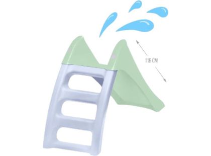 Mochtoys Skluzavka pastelová 116 cm modrá skluzná plocha - Poškozený obal
