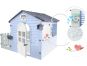 Mochtoys Zahradní domek modrobílý s plotem 3