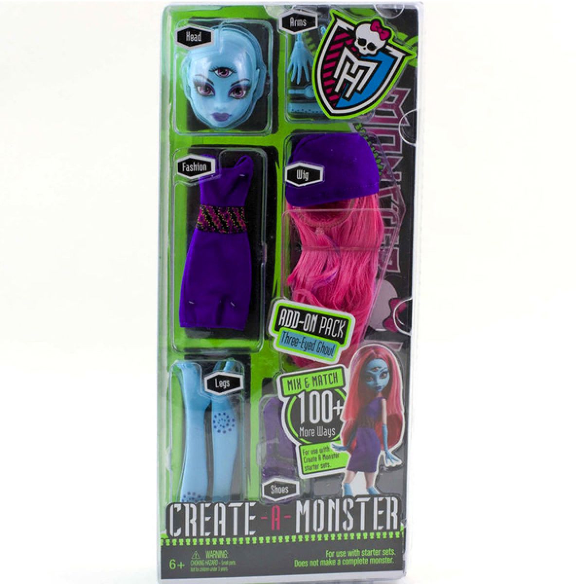 Monster High Sestav si příšerku - Doplňky - Trojoký démon