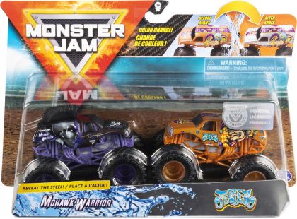 Monster Jam Sběratelská auta dvojbalení 1:64 Mohawk Warrior a Jester