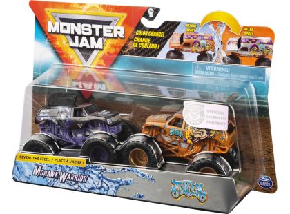 Monster Jam Sběratelská auta dvojbalení 1:64 Mohawk Warrior a Jester