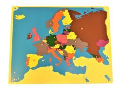 Montessori Puzzle Mapa Evropa bez rámečku 38 dílků