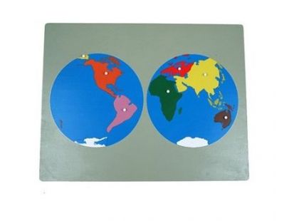 Montessori Puzzle Mapa Světa bez rámečku - Poškozený obal