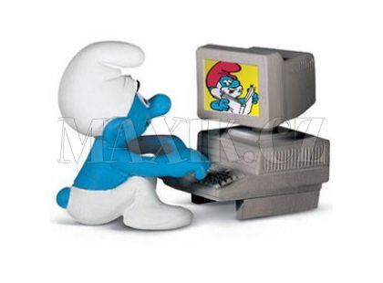 Šmoula s computerem Schleich