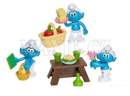 Šmoulové sada 3 figurky s doplňkem - Piknik