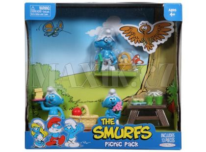 Šmoulové sada 3 figurky s doplňkem - Piknik