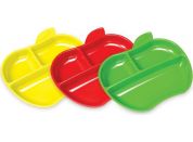 Munchkin Set barevných dělených talířů ve tvaru jablka 3ks