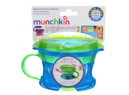 Munchkin Svačinkový hrneček Click Lock - Modro-zelená