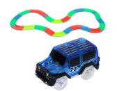 Mustar Dráha svítící ve tmě s autíčkem s LED světlem 165 ks - Poškozený obal