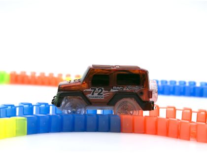 Mustar Dráha svítící ve tmě s autíčkem s LED světlem 165 ks - Poškozený obal