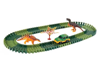 Mustar Variabilní dráha s dinosaury 100 dílů - Poškozený obal