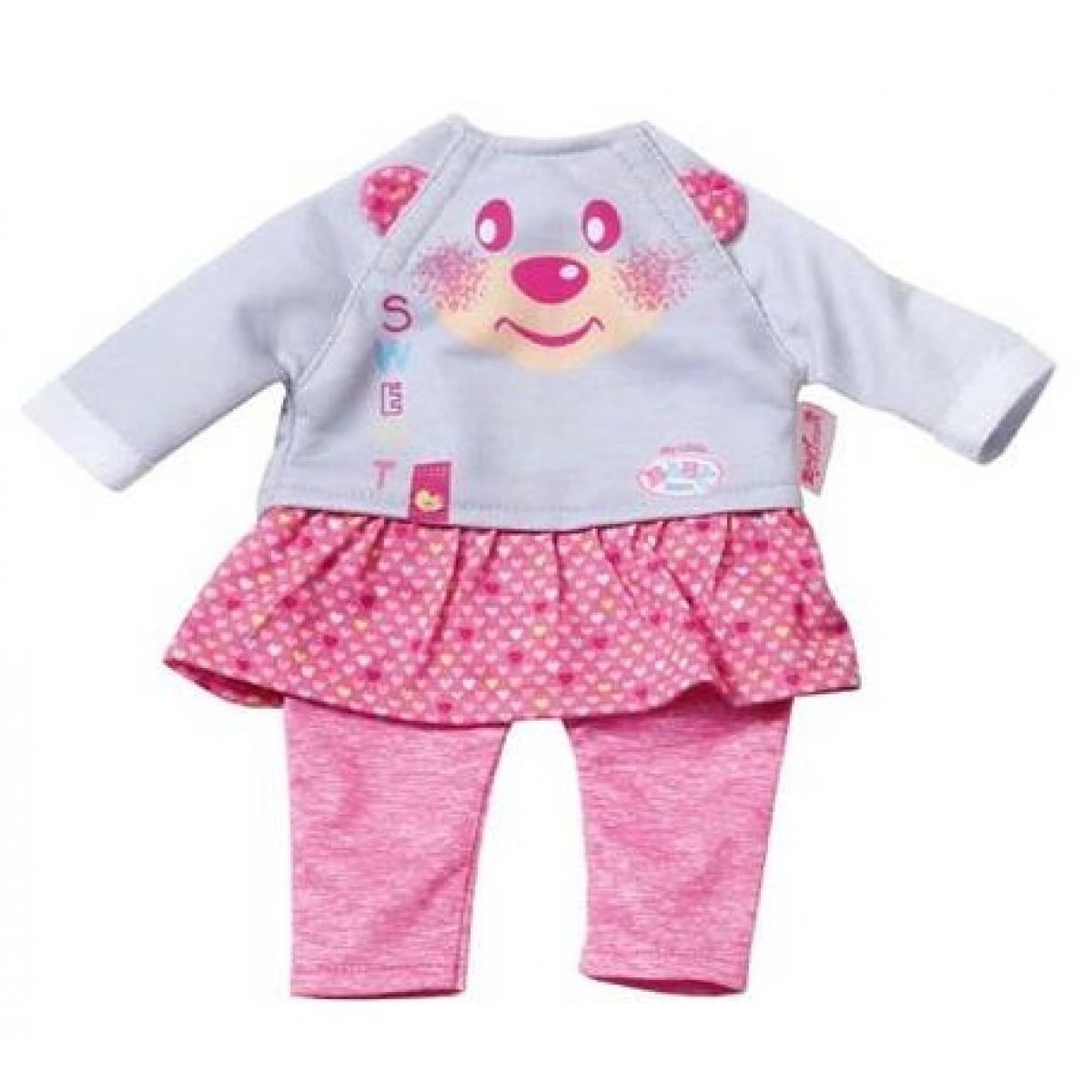 My Little Baby Born Oblečení Easy Fit - Růžové kalhoty se sukýnkou