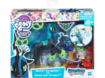 My Little Pony Guardians of harmony 2 poníci Queen Chrysalis vs Spike the Dragon