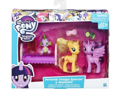My Little Pony Set 2 poníků s doplňky Princess Twilight Sparkle a Applejack