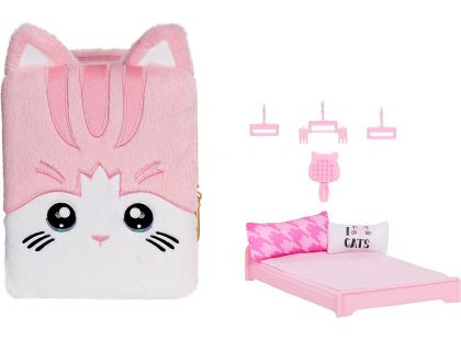 Na! Na! Na! Surprise Batoh s pokojíčkem 3 v 1, série 3 - růžová kočička - Poškozený obal
