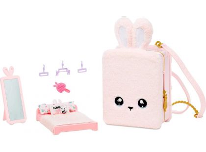 Na! Na! Na! Surprise Batoh s překvapením 3 v 1 Růžový králíček s panenkou z limitované edice - Poškozený obal
