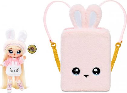 Na! Na! Na! Surprise Batoh s překvapením 3 v 1 Růžový králíček s panenkou z limitované edice - Poškozený obal