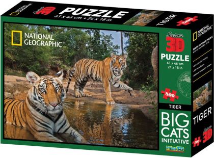 National Geographic 3D Puzzle Tygři 500 dílků