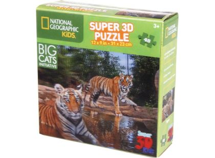 National Geographic Kids 3D Puzzle Tygr 48 dílků
