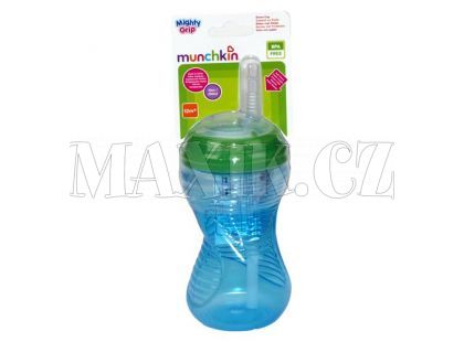 Netekoucí hrneček s brčkem 296ml Munchkin modrý