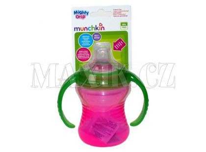 Netekoucí hrneček s oušky a pítkem 237ml Munchkin růžový