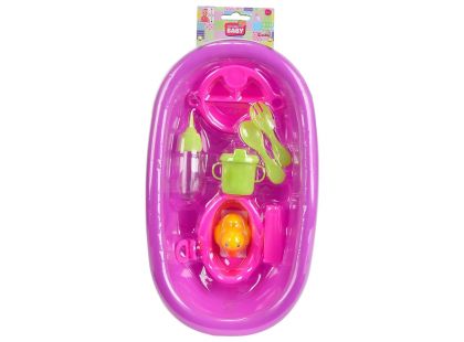 New Born Baby Vanička pro panenky s příslušenstvím - Fialová