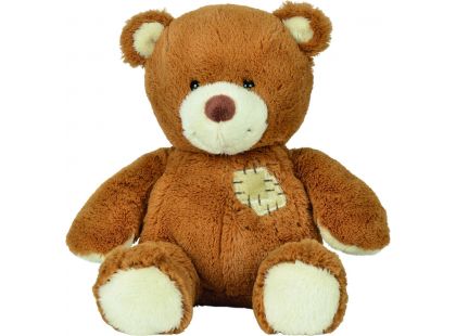 Nicotoy Plyšový medvídek s ozdobnou záplatou 25 cm