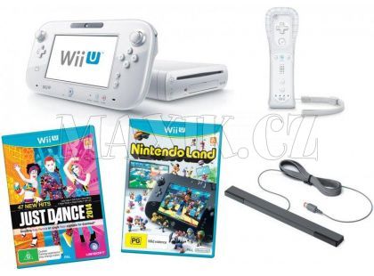 Nintendo Wii U White Basic Pack 8GB + Nintendo Land + Just Dance 2014