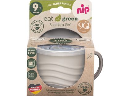 NIP green line snackbox 2 v 1, 1 ks, grey - brown