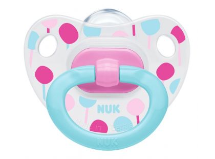 NUK Dudlík Classic Happy Days, SI, V3 18m+ zeleno-růžové balónky