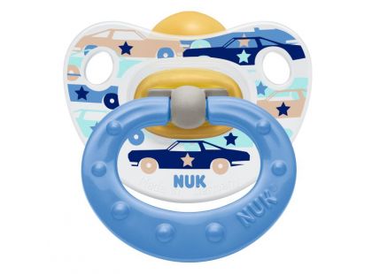 Nuk Dudlík Classic Happy Kids latex 18m+ - Tmavě modrý Nuk Dudlík Classic Happy Kids latex 18m+ - Tmavě modrý