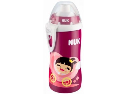 Nuk Láhev Flexi Cup 300ml - Růžová holčička v kočáře