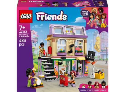 LEGO® Friends 42653 Obchod s hudebninami a byt