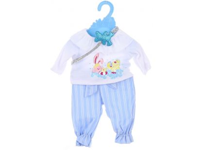 Oblečení pro panenku 45 cm s dudlíkem a plínkou modré