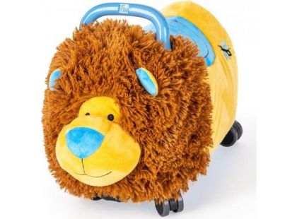 Odrážedlo Funny Wheels Rider Ride-On lvíček 50 cm plyšový modrý