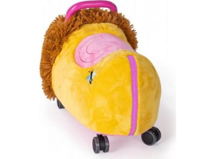 Odrážedlo Funny Wheels Rider Ride-On lvíček 50 cm plyšový růžový