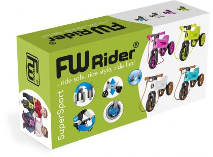 Odrážedlo Funny Wheels Rider SuperSport tyrkys 2v1 - II. JAKOST