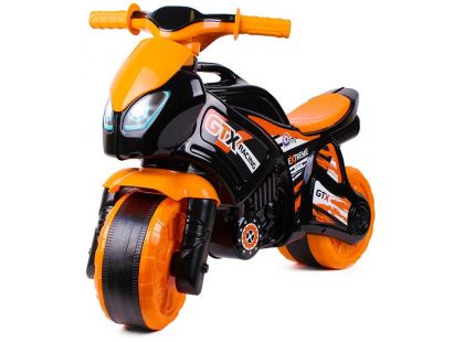 Odrážedlo motorka oranžovo-černá