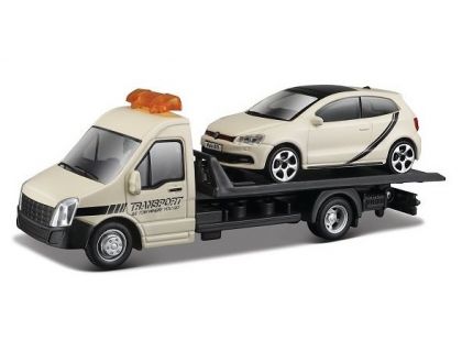 Odtahovka Bburago a autem 1 : 43 Béžová